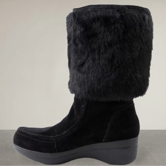 Enzo Angiolini Pegasi Leather Black Suede Boots Size 6.5 - Picture 1 of 9